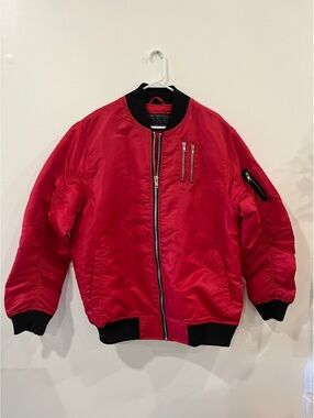 State Bleecker & Mercer red bomber jacket